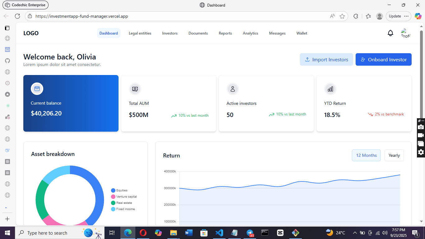 Investment Fund Management Platform